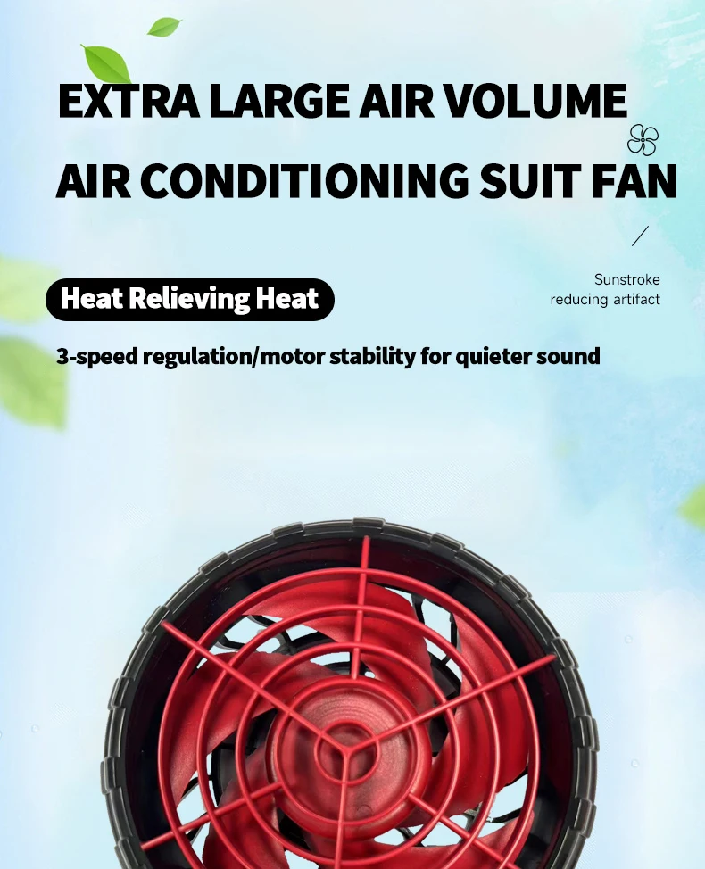 21v air conditioning clothes Cooling Fan Vest heat relief cooling clothing fan turbine cooling air conditioning fan battery set