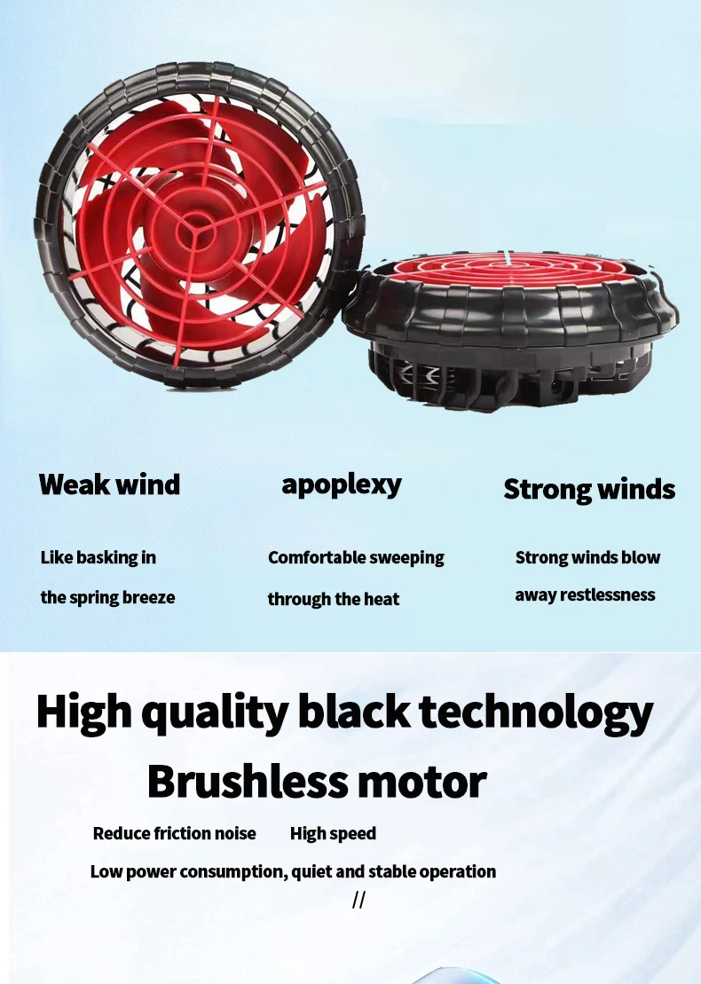 21v air conditioning clothes Cooling Fan Vest heat relief cooling clothing fan turbine cooling air conditioning fan battery set