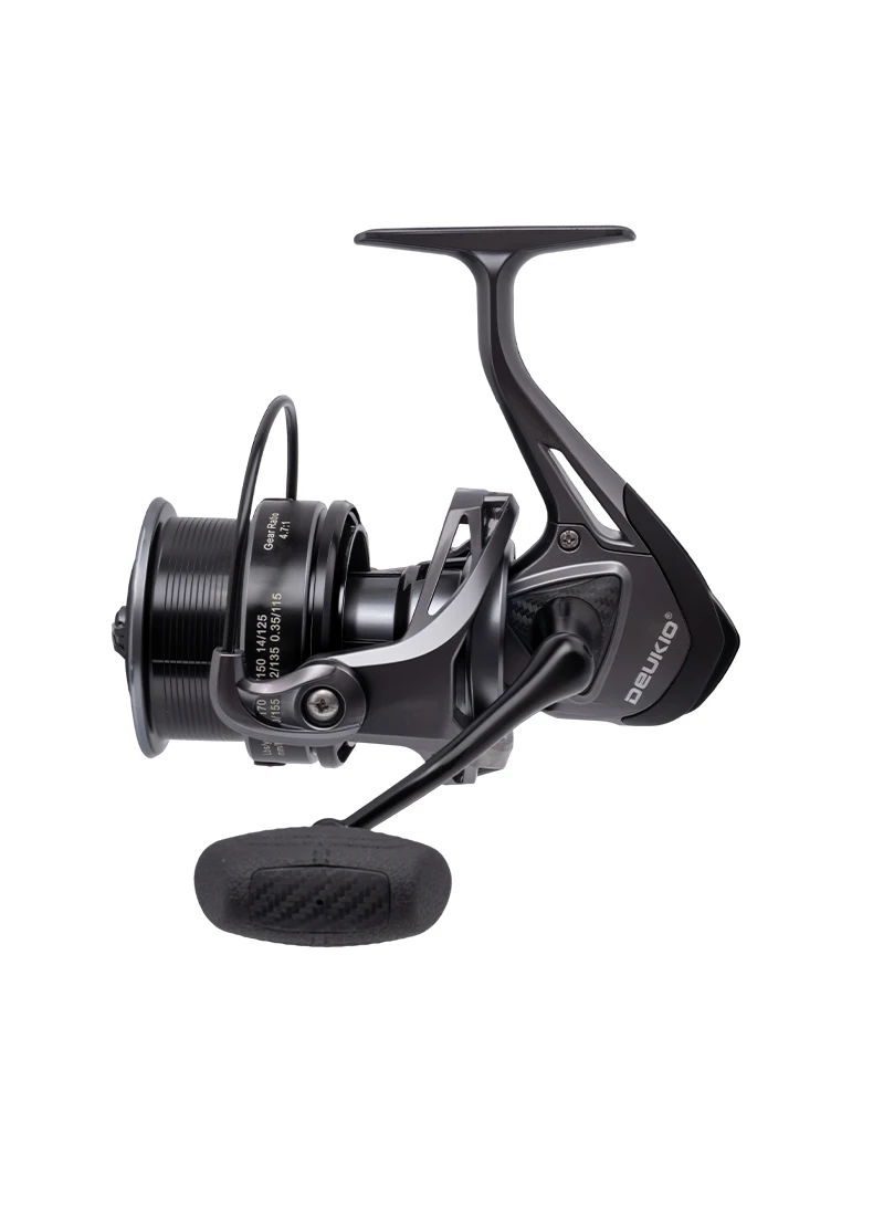 Spinning Fishing Reels Max Drag 12KG Powerful Big Spool Saltwater Freshwater Carp Fishing Reel 4500 5500 6500 7500 8500 Series
