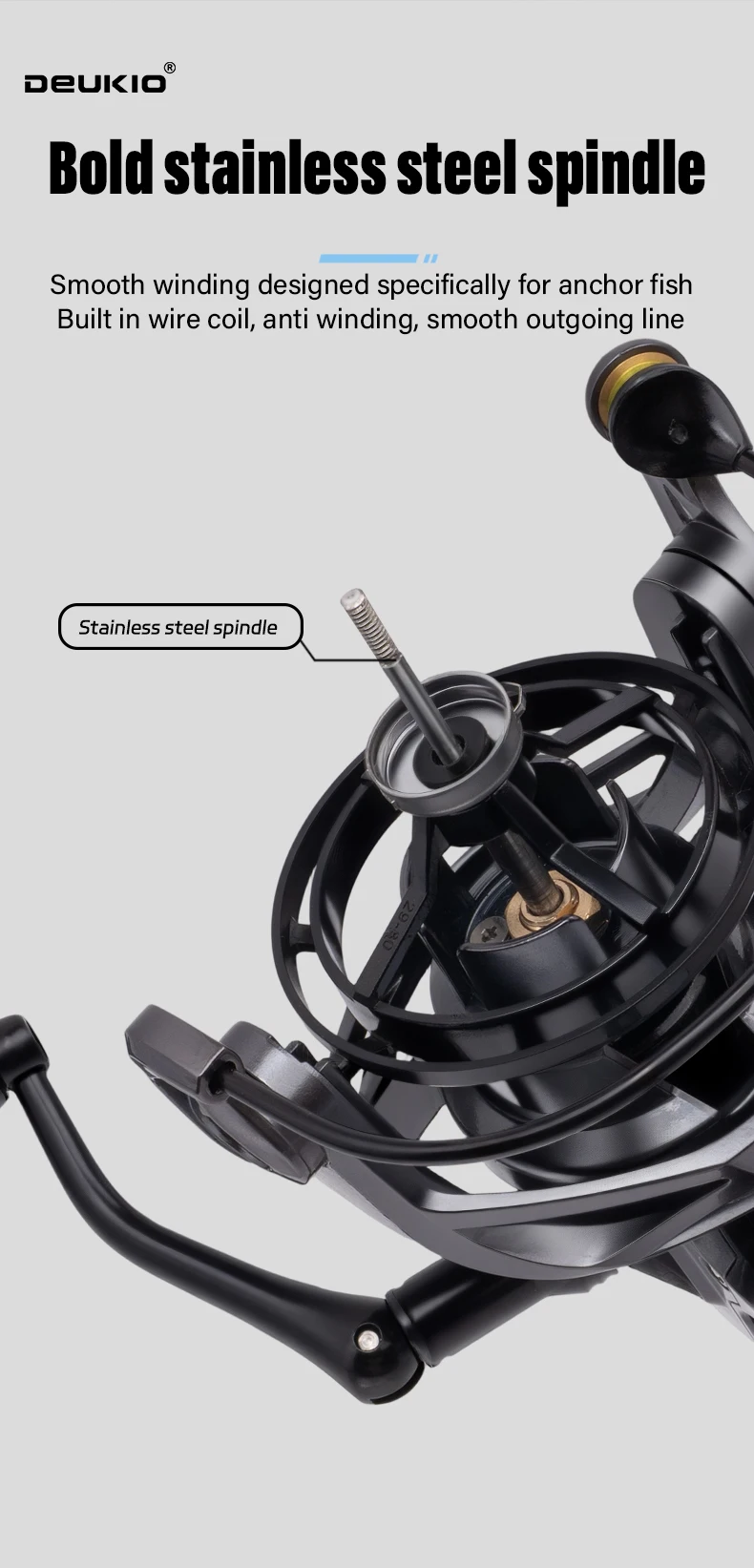 Spinning Fishing Reels Max Drag 12KG Powerful Big Spool Saltwater Freshwater Carp Fishing Reel 4500 5500 6500 7500 8500 Series