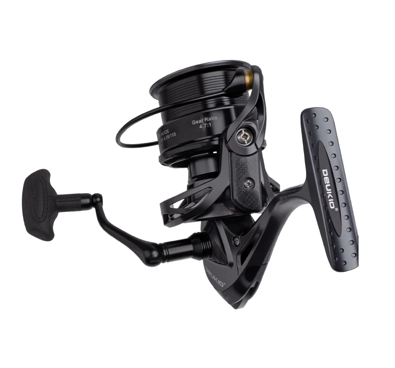 Spinning Fishing Reels Max Drag 12KG Powerful Big Spool Saltwater Freshwater Carp Fishing Reel 4500 5500 6500 7500 8500 Series
