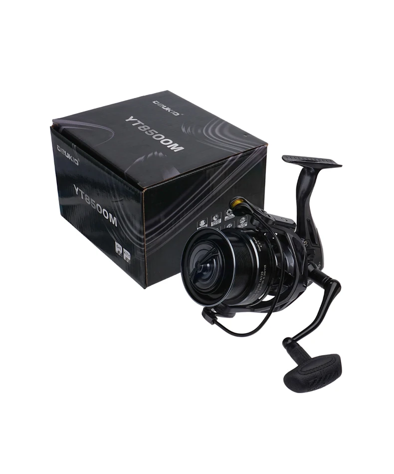 Spinning Fishing Reels Max Drag 12KG Powerful Big Spool Saltwater Freshwater Carp Fishing Reel 4500 5500 6500 7500 8500 Series