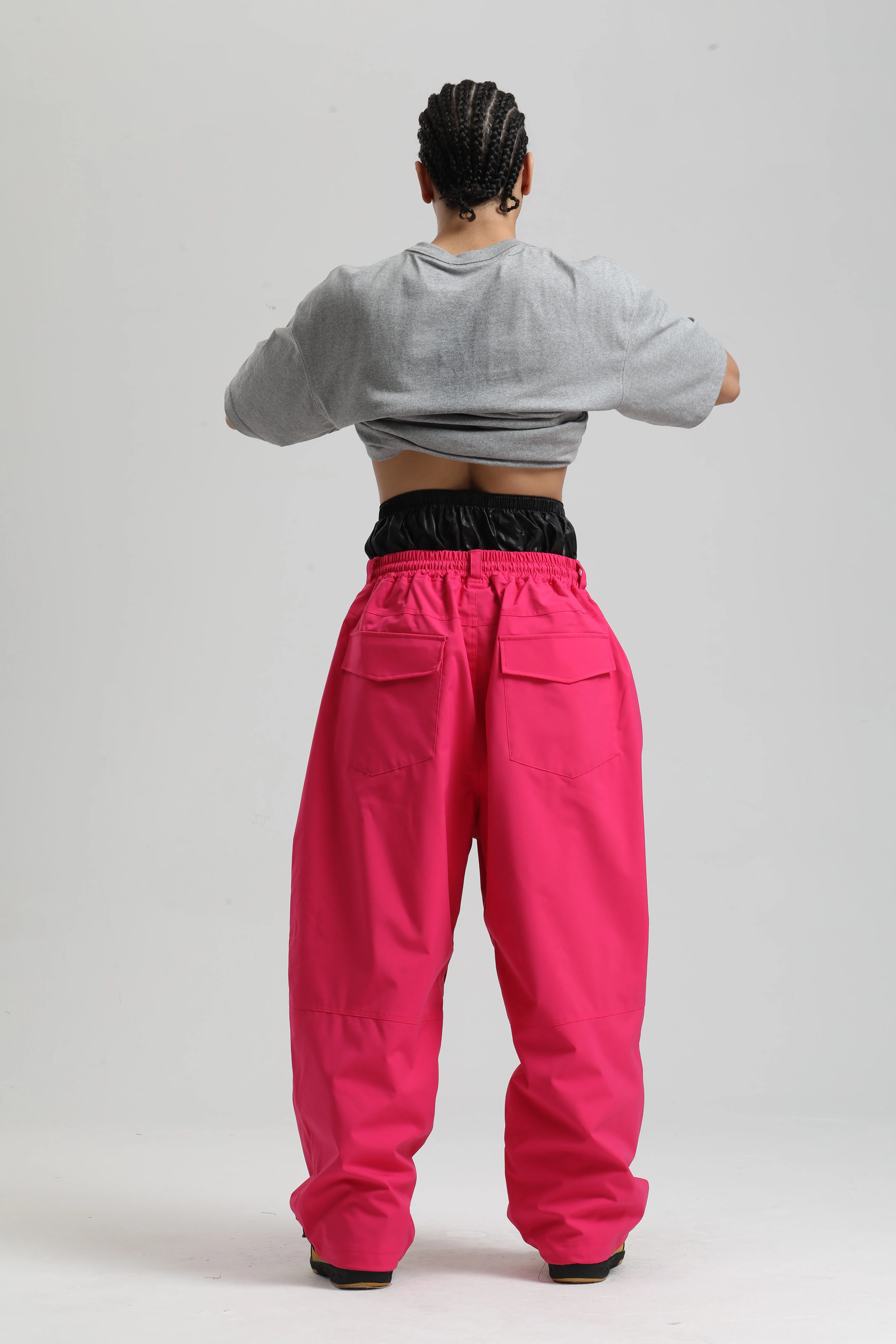 GSOU SNOW Super Baggy Snowboard Pants Winter Thermal Breathable Clothes Multi-pockets Men Loose Trousers Skiing Sports Britches