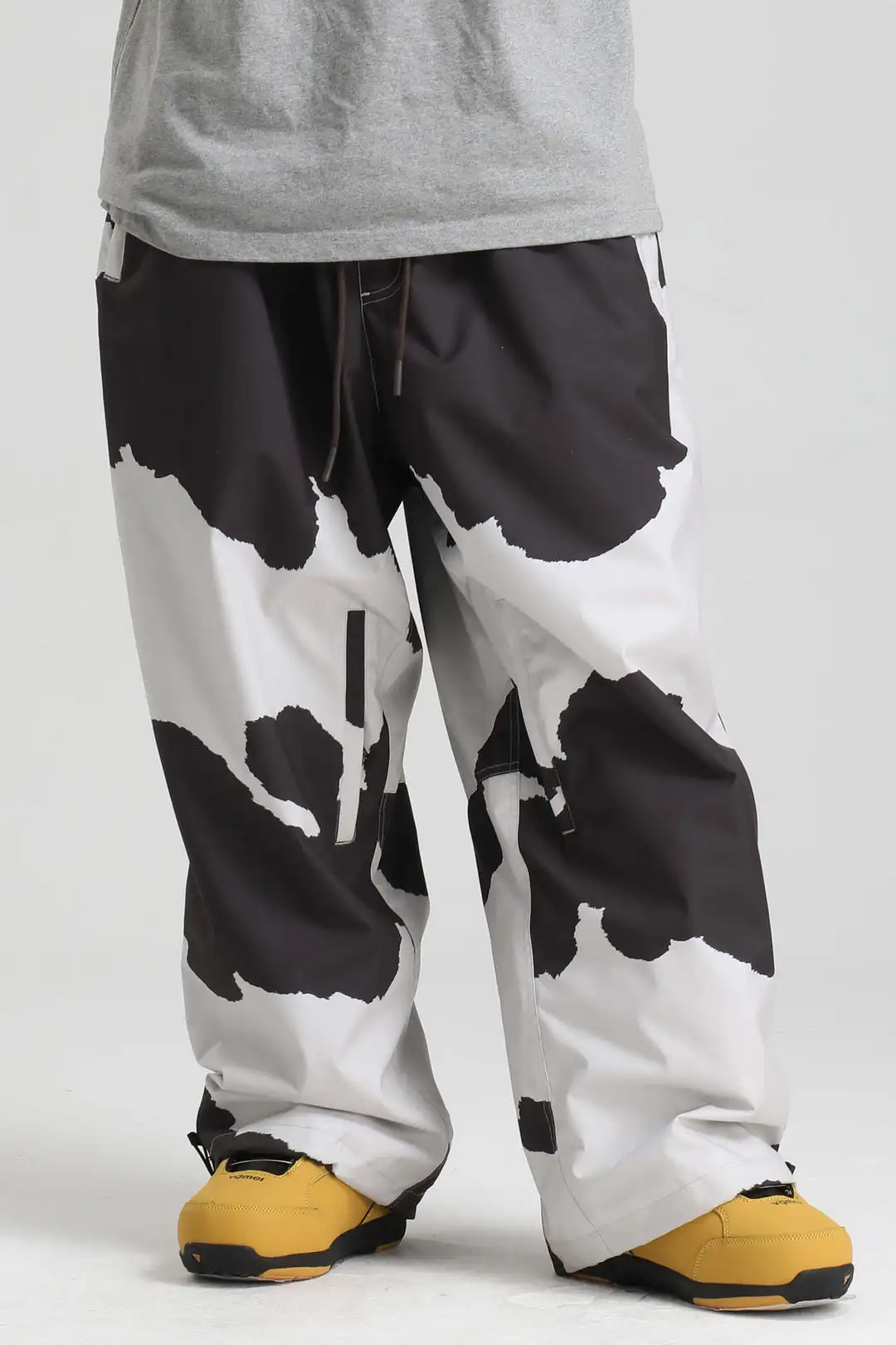 GSOU SNOW Super Baggy Snowboard Pants Winter Thermal Breathable Clothes Multi-pockets Men Loose Trousers Skiing Sports Britches