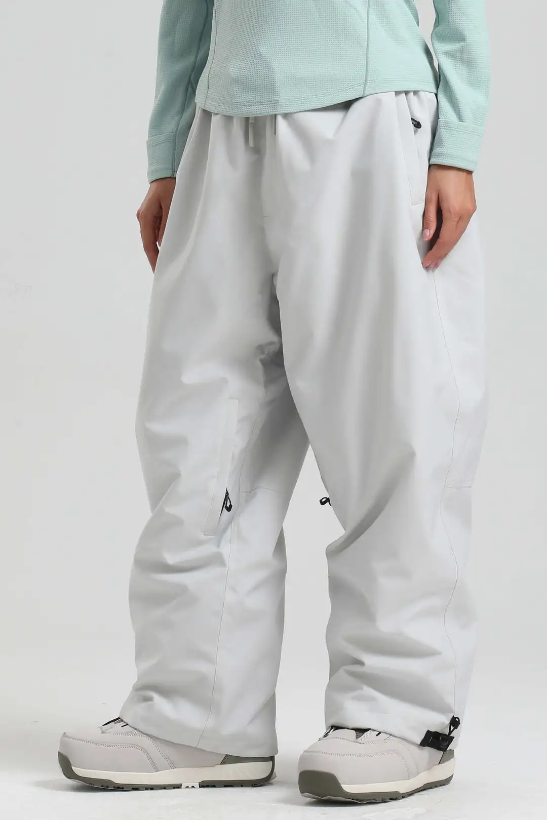 GSOU SNOW Super Baggy Snowboard Pants Winter Thermal Breathable Clothes Multi-pockets Men Loose Trousers Skiing Sports Britches