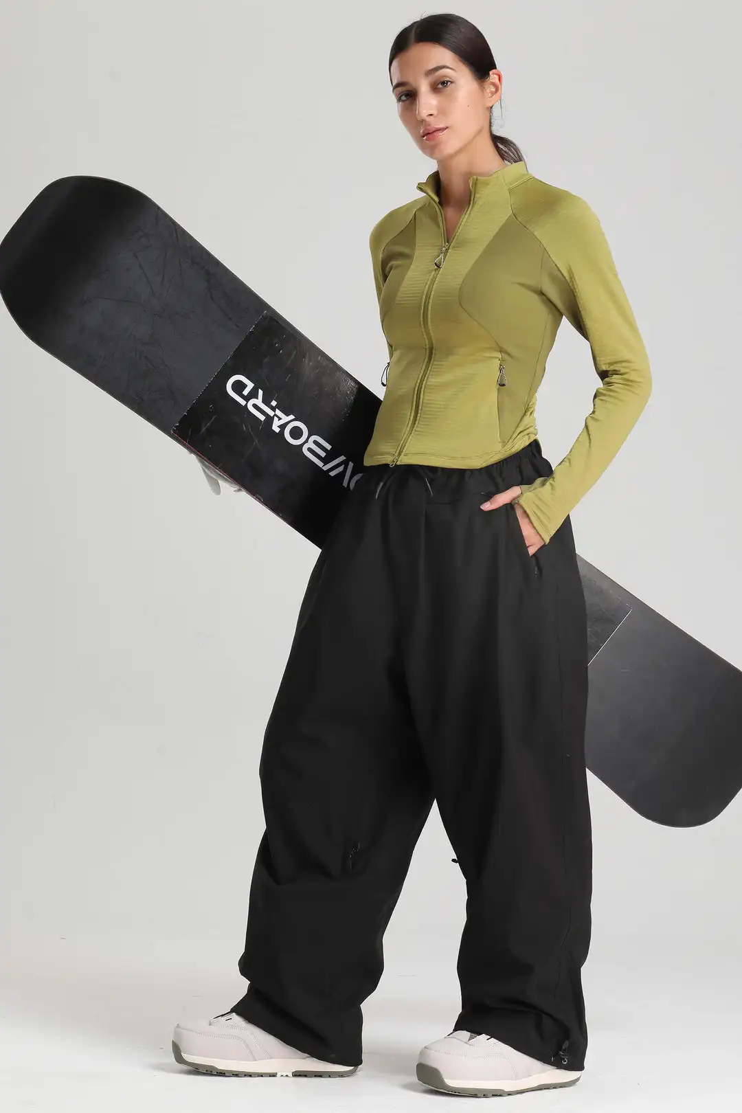 GSOU SNOW Super Baggy Snowboard Pants Winter Thermal Breathable Clothes Multi-pockets Men Loose Trousers Skiing Sports Britches