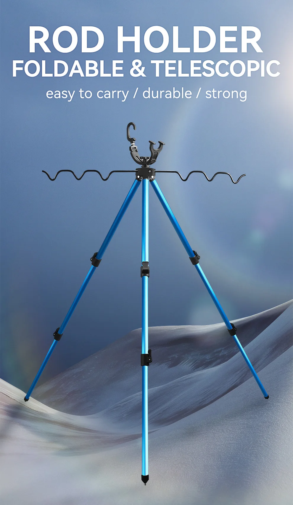WEIHE 1pcs C# Fishing Rod Holder Telescopic Fishing Rod Bracket