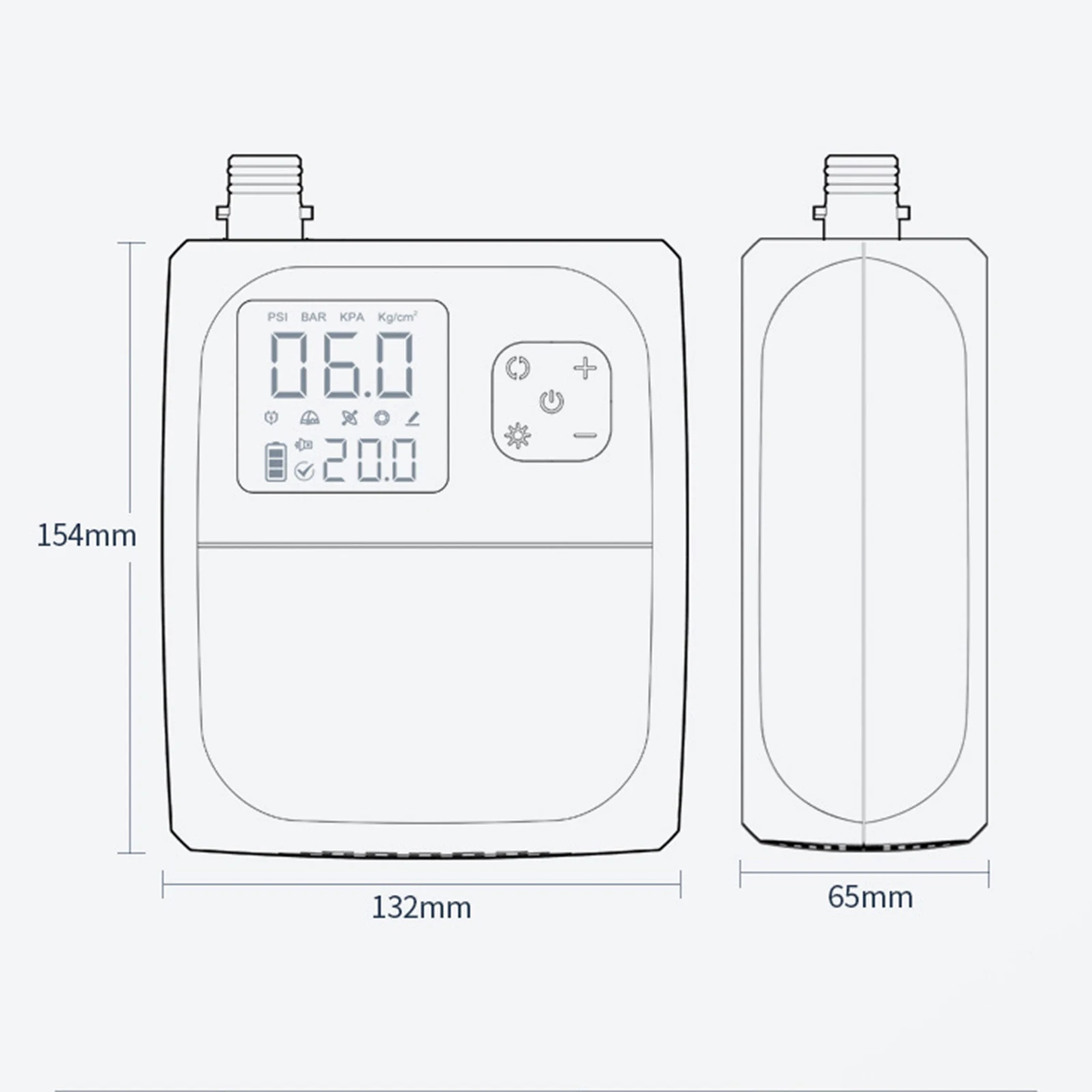 Rechargeable SUP Air Pump 25PSI Electric Paddle Board Pump Portable Electric Pump for Inflatable Paddle Board Kayaks Boats