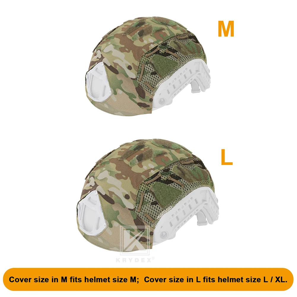 Krydex Tactical Helmet Cover for Fast Helmet Size M L XL Maritime Helmet, Airsoft Paintball Helmet Accessories
