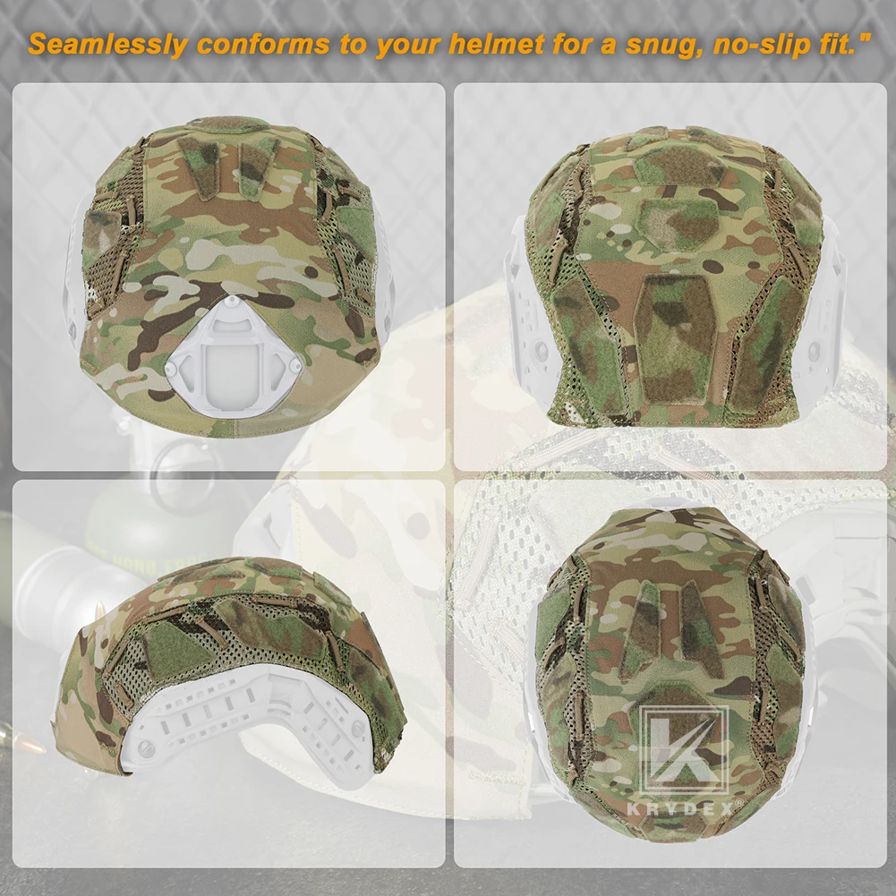Krydex Tactical Helmet Cover for Fast Helmet Size M L XL Maritime Helmet, Airsoft Paintball Helmet Accessories