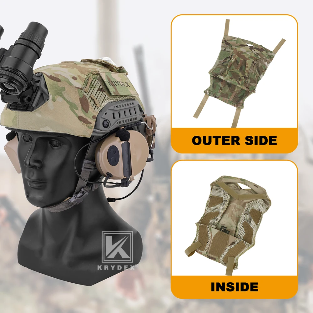 Krydex Tactical Helmet Cover for Fast Helmet Size M L XL Maritime Helmet, Airsoft Paintball Helmet Accessories