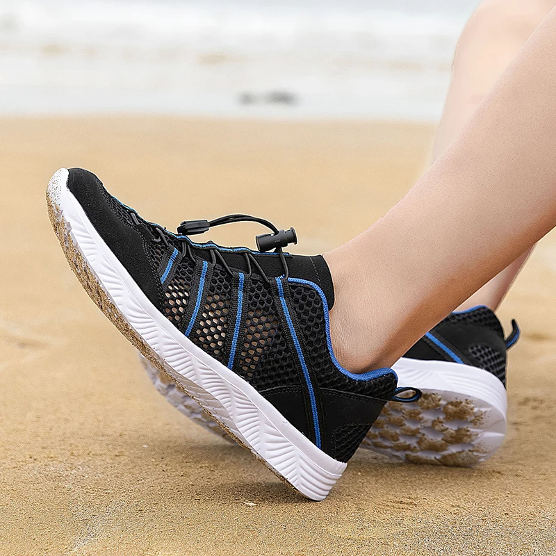 Men Women Beach Aqua Water Shoes Canyoning Outdoor Wading Upstream Creek River Tracing Shoes Amphibious Camping Drainage Holes