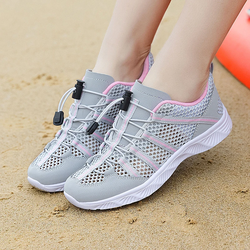 Men Women Beach Aqua Water Shoes Canyoning Outdoor Wading Upstream Creek River Tracing Shoes Amphibious Camping Drainage Holes