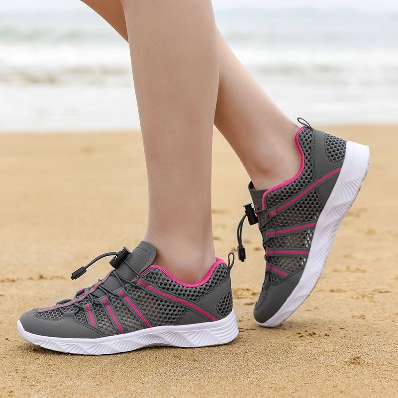 Men Women Beach Aqua Water Shoes Canyoning Outdoor Wading Upstream Creek River Tracing Shoes Amphibious Camping Drainage Holes