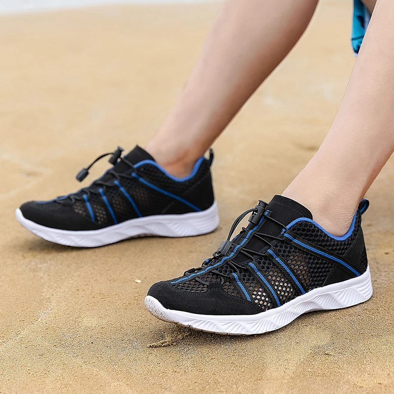 Men Women Beach Aqua Water Shoes Canyoning Outdoor Wading Upstream Creek River Tracing Shoes Amphibious Camping Drainage Holes