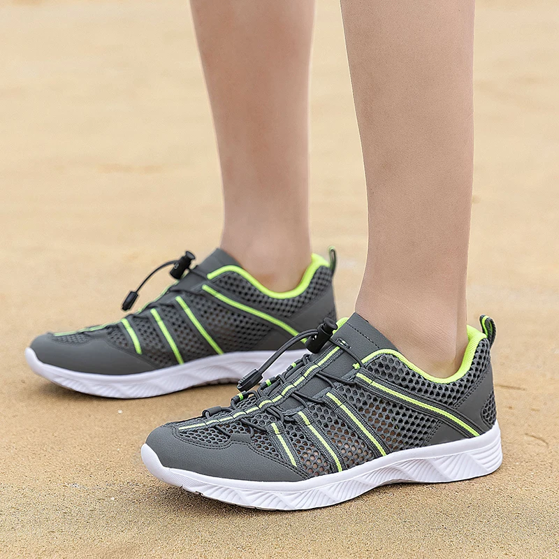 Men Women Beach Aqua Water Shoes Canyoning Outdoor Wading Upstream Creek River Tracing Shoes Amphibious Camping Drainage Holes