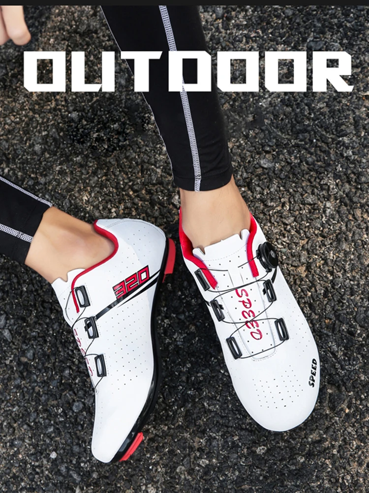 Men Cycling Shoes Road Cycling Sports Shoes Women MTB Racing Competition Self-Locking Cycling Shoes Spd Cleats Cycling Shoes