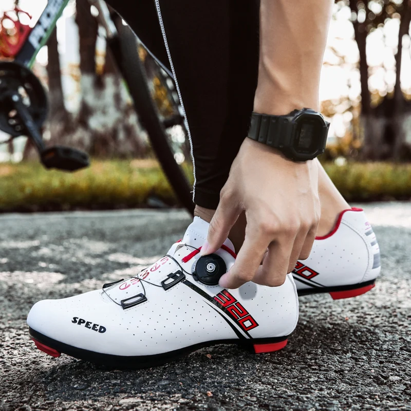 Men Cycling Shoes Road Cycling Sports Shoes Women MTB Racing Competition Self-Locking Cycling Shoes Spd Cleats Cycling Shoes