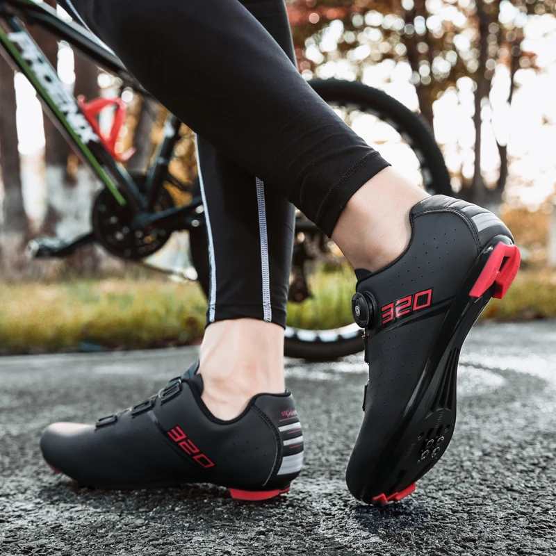 Men Cycling Shoes Road Cycling Sports Shoes Women MTB Racing Competition Self-Locking Cycling Shoes Spd Cleats Cycling Shoes