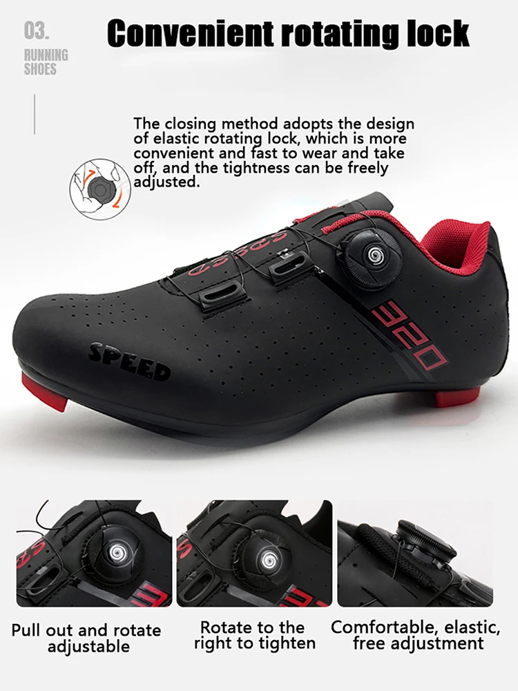 Men Cycling Shoes Road Cycling Sports Shoes Women MTB Racing Competition Self-Locking Cycling Shoes Spd Cleats Cycling Shoes