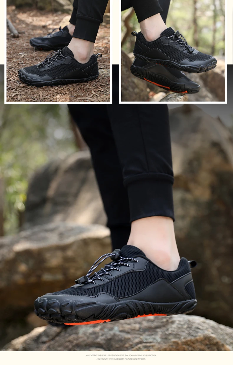 Men's Minimalist Trail Running Barefoot Shoes UNISEX Wide Toe Box Zero Drop Aqua Sock Kayaking Boating Hiking Surfing Walking