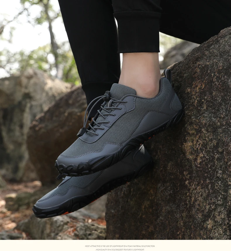 Men's Minimalist Trail Running Barefoot Shoes UNISEX Wide Toe Box Zero Drop Aqua Sock Kayaking Boating Hiking Surfing Walking