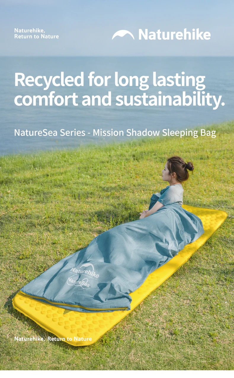 Naturehike NatureSea Series Sleeping Bag Adult Outdoor Camping Summer Lightweight Portable Quilt Dual-use Multifunction Poncho