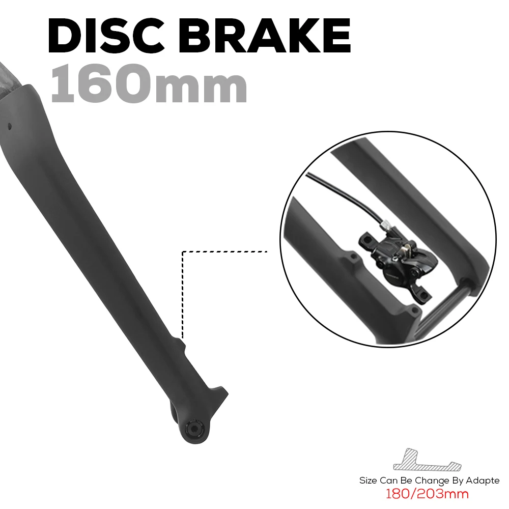 MTB Thru Axle Boost Fork 15*110mm Full Carbon Fiber Bike Front 26"/27.5"/29" Rigid Bicycle Fork Vertebra Tube Carbon Boo