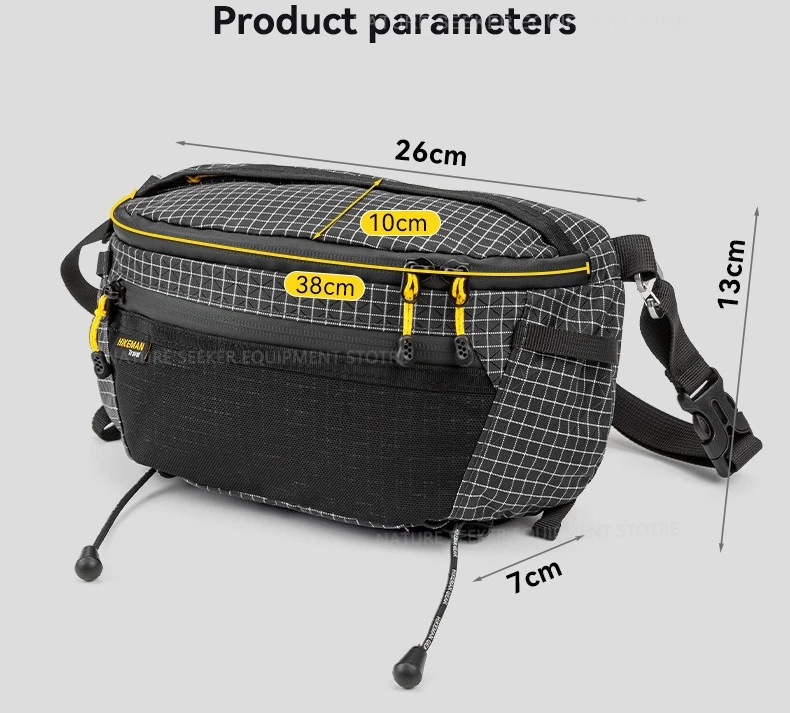 HIKEMAN Outdoor Chest Bag UHMWPE Cycling Sports Crossbody Bag Hiking Travel Hanging Pack for Backpack Expansion Upgraded V2.0