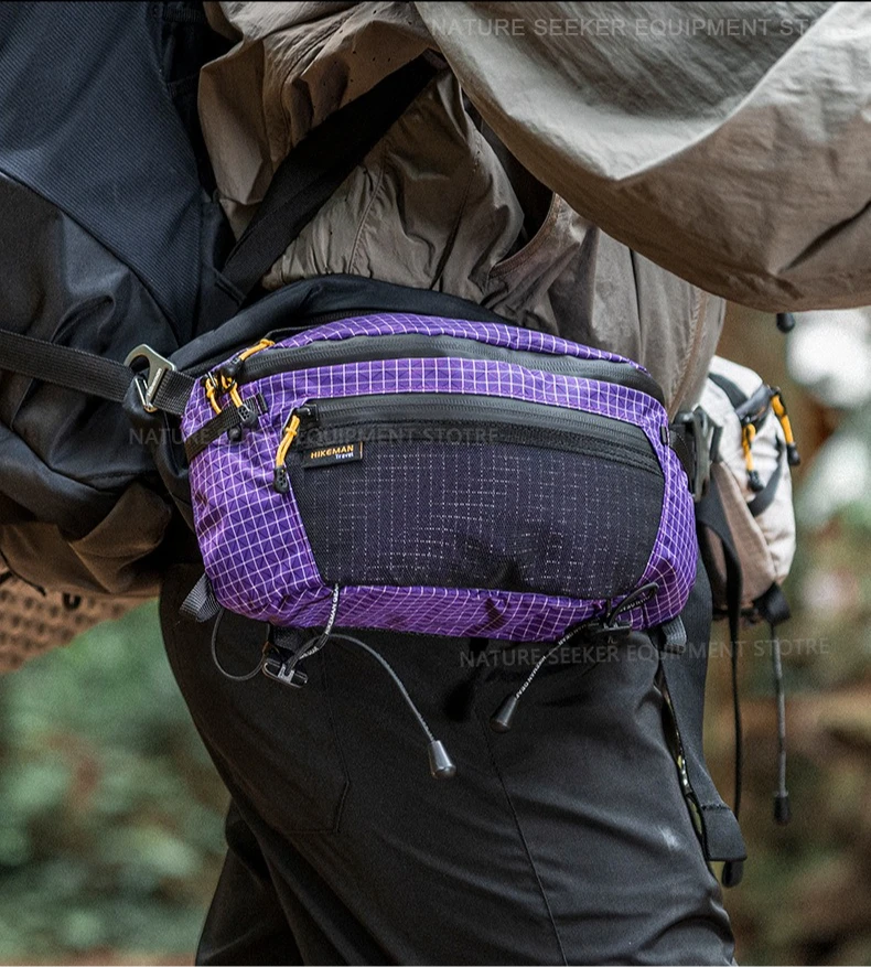HIKEMAN Outdoor Chest Bag UHMWPE Cycling Sports Crossbody Bag Hiking Travel Hanging Pack for Backpack Expansion Upgraded V2.0