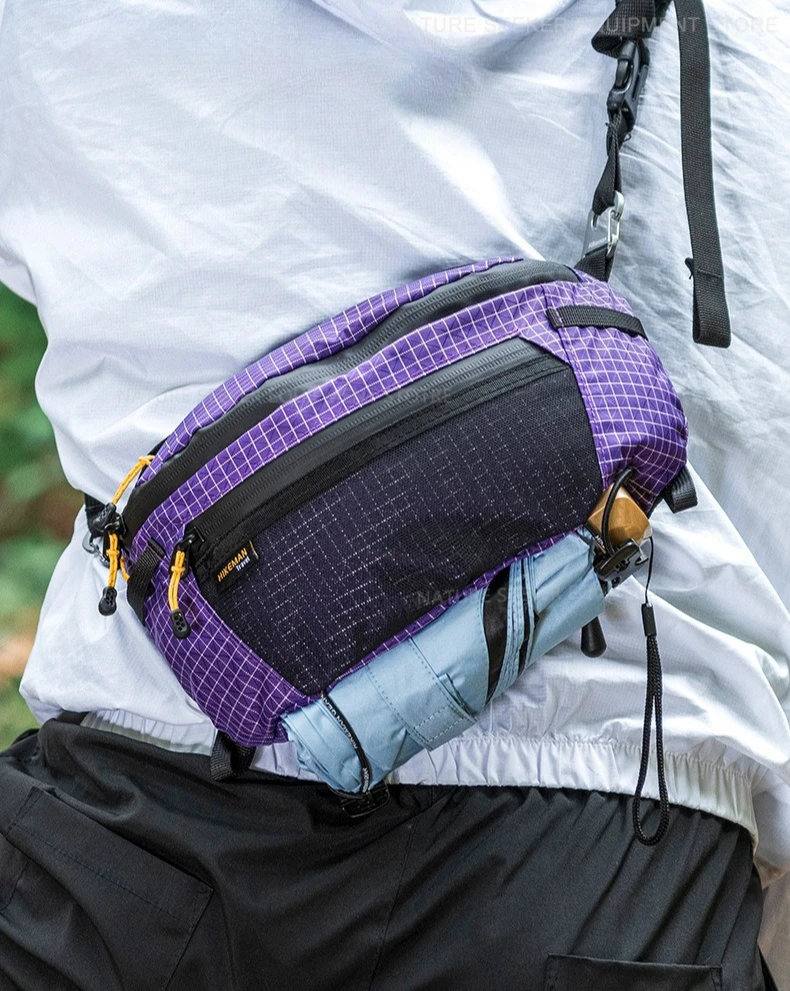 HIKEMAN Outdoor Chest Bag UHMWPE Cycling Sports Crossbody Bag Hiking Travel Hanging Pack for Backpack Expansion Upgraded V2.0