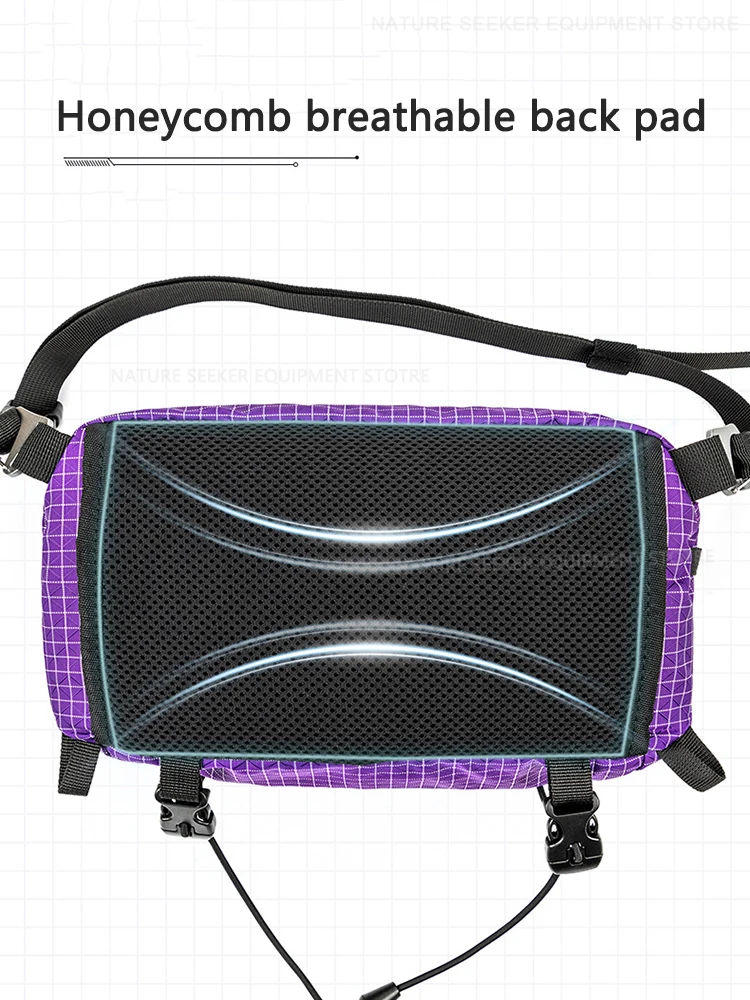 HIKEMAN Outdoor Chest Bag UHMWPE Cycling Sports Crossbody Bag Hiking Travel Hanging Pack for Backpack Expansion Upgraded V2.0
