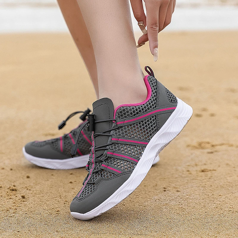 Women Men Aqua Shoes with Drainage Holes Creek River Tracing Shoes Amphibious Water Wading Upstream Outdoor Canyoning Camping