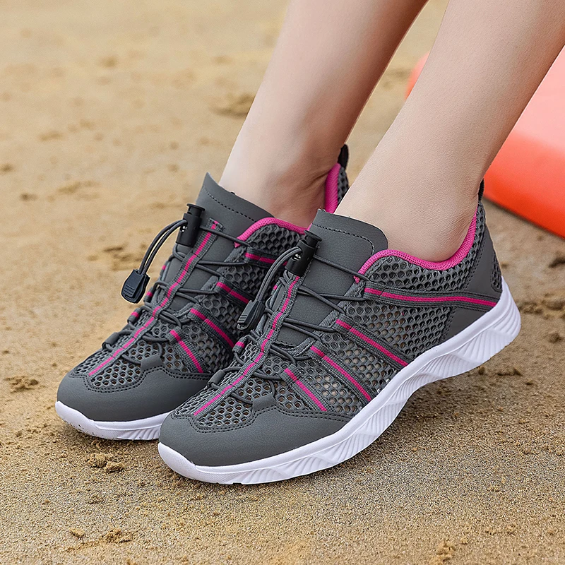 Women Men Aqua Shoes with Drainage Holes Creek River Tracing Shoes Amphibious Water Wading Upstream Outdoor Canyoning Camping
