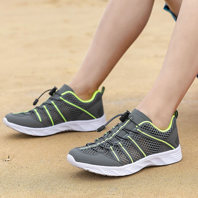Women Men Aqua Shoes with Drainage Holes Creek River Tracing Shoes Amphibious Water Wading Upstream Outdoor Canyoning Camping