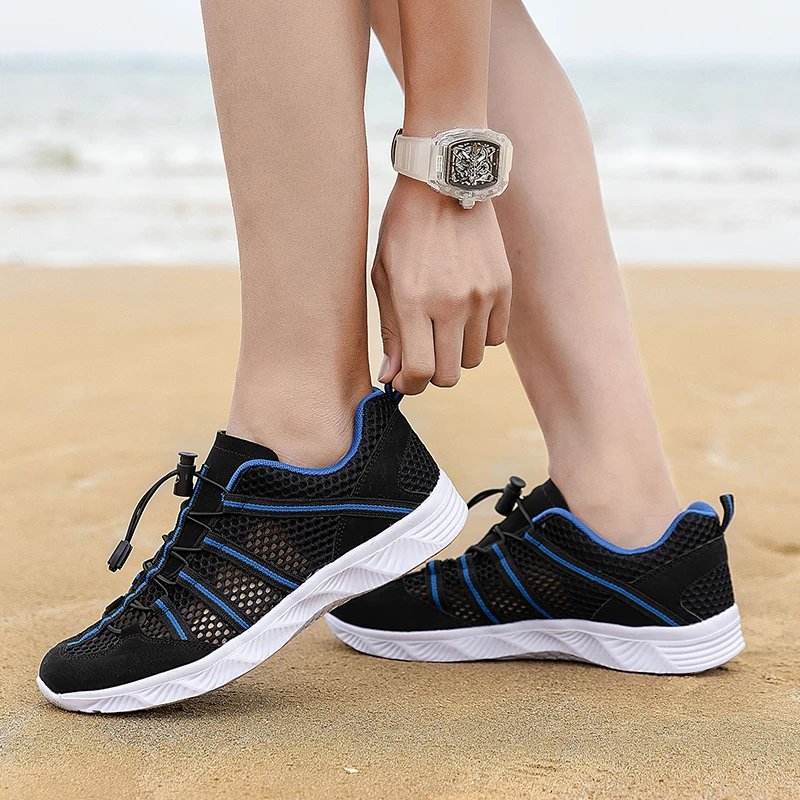 Women Men Aqua Shoes with Drainage Holes Creek River Tracing Shoes Amphibious Water Wading Upstream Outdoor Canyoning Camping