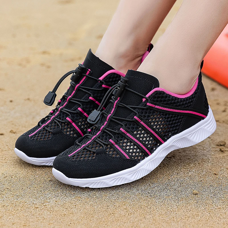 Women Men Aqua Shoes with Drainage Holes Creek River Tracing Shoes Amphibious Water Wading Upstream Outdoor Canyoning Camping