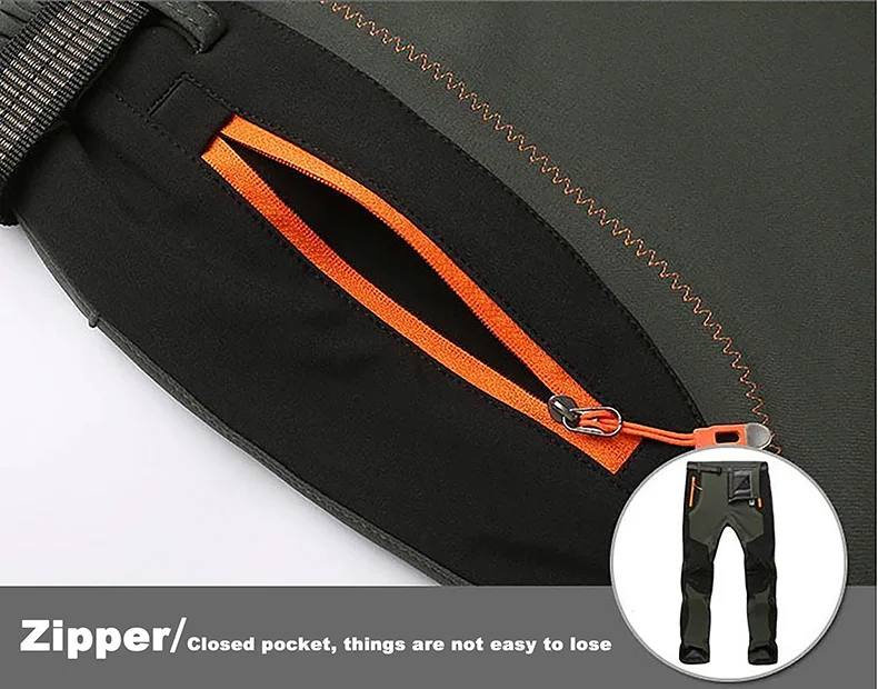 JNLN Men Winter Fleece Pants Warm Waterproof Hiking Pants Outdoor Camping Climbing Skiing Soft Shell Windproof Rain Trousers