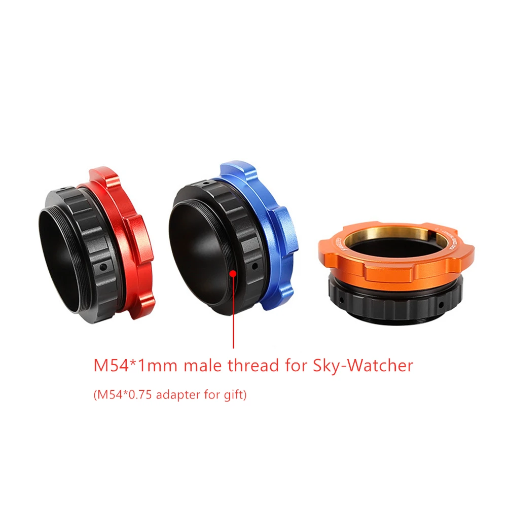 M54*1mm Male to 2 Inch Aluminum Alloy Coaxial Lock Eyepiece Adapter Astronomical Accessories