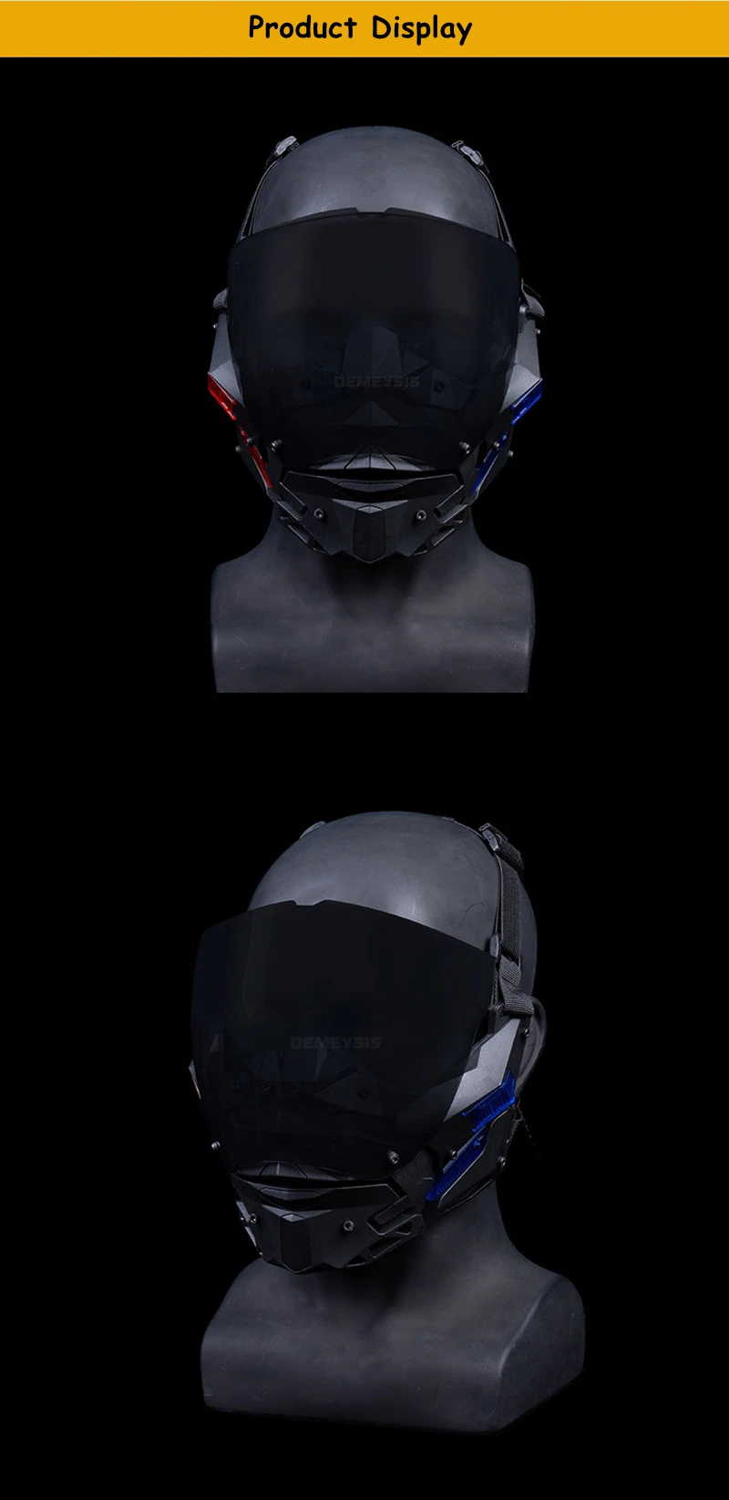 Airsoft Mask Detachable Anti-fog Lens Motorcycle Sports Cyberpunk Full Face Masks Tactical Paintball Hunting CS Face Mask