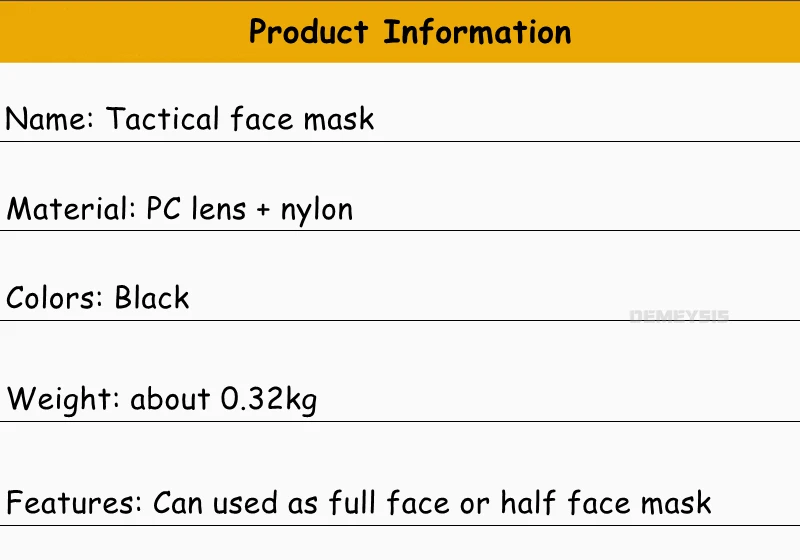 Airsoft Mask Detachable Anti-fog Lens Motorcycle Sports Cyberpunk Full Face Masks Tactical Paintball Hunting CS Face Mask