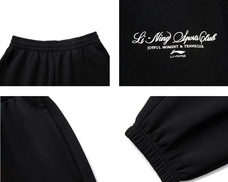 Li-Ning Women's Sports Style Pants AT DRY BASE Comfortable Breathable Adjustable Waist LiNing Stylish Leisure Sweatpants AKLVA34
