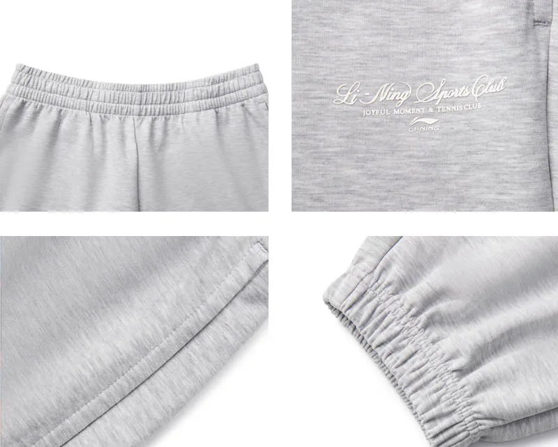 Li-Ning Women's Sports Style Pants AT DRY BASE Comfortable Breathable Adjustable Waist LiNing Stylish Leisure Sweatpants AKLVA34