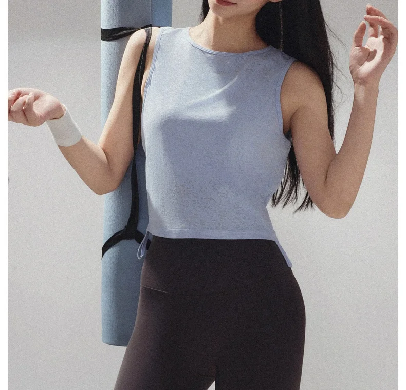 DRUR Women Summer Yoga Tops Lightweight Racerback Workout Shirts Loose Sleeveless Fitness Athletic Pullover Beach Sports Tee New