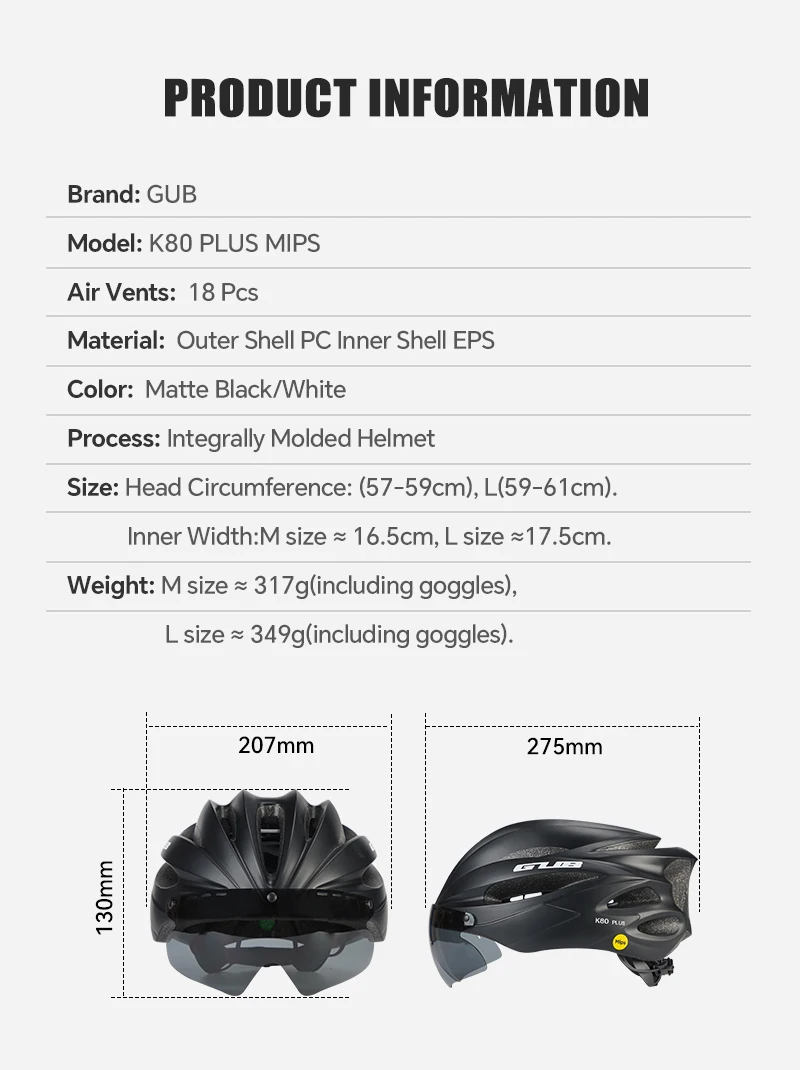 GUB Helmet Cycling Cascos Mips Road Bike Cap PC+EPS Lightweight Safety Helmets 18 Hole Hat for Adult Woman Accessories Summer