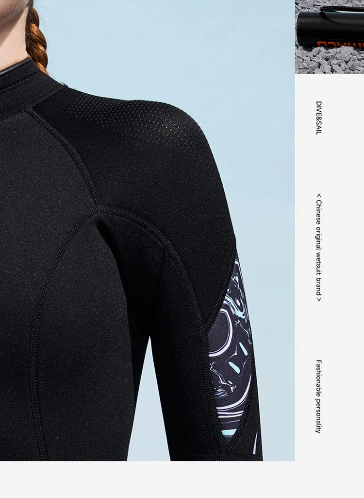 Wetsuit Women Men 3mm Neoprene Dive Wet Suit for Cold Water Full Body Thermal Swimsuit for Adults Snorkel Scuba Diving Suits