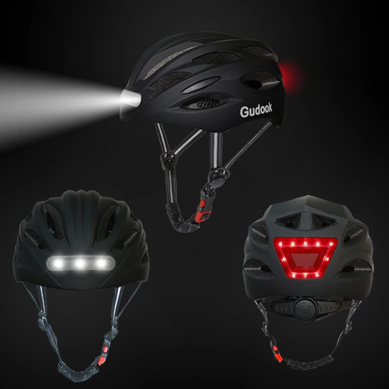 Bike Helmet Adult Bike Helmets for Men/Women: USB Rechargeable LED Front and Rear Lights for Cycling Urban Commuter Skateboard