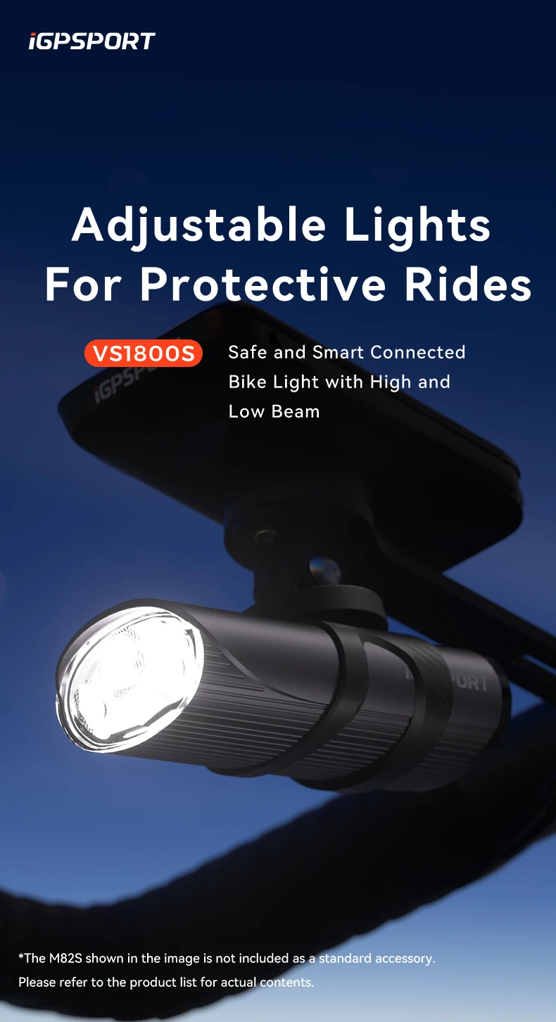 iGPSPORT VS1800S 1800 Lumen Bicycle Light Cutoff Anti Glare High Low Beam Adjustable MTB Road Cycling Front Safety Lamp