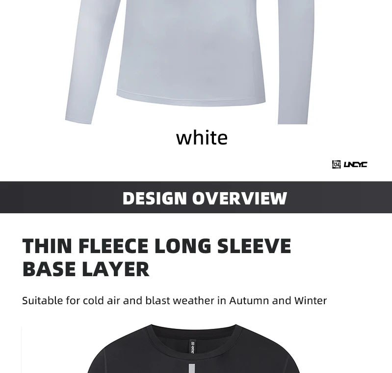YKYWBIKE Men's Cycling Base Layers Thermal Fleece Bicycle Undershirt Long Sleeve Road Bike Vest MTB Clothing