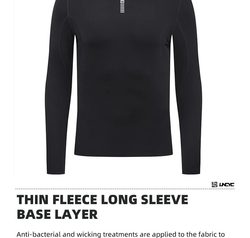YKYWBIKE Men's Cycling Base Layers Thermal Fleece Bicycle Undershirt Long Sleeve Road Bike Vest MTB Clothing